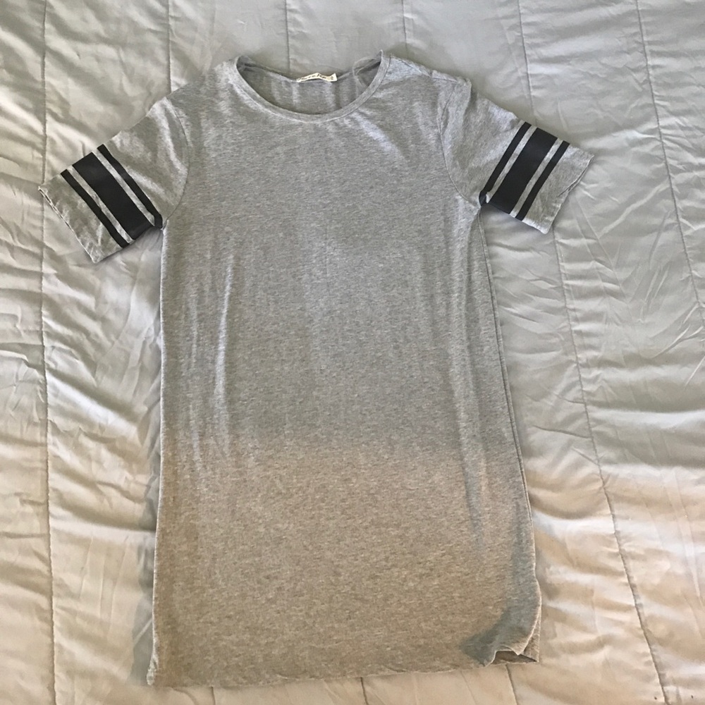 F21 Heart & Hips Varsity Striped T-Shirt Dress